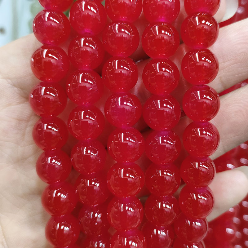 red 6mm about 140 pieces / string