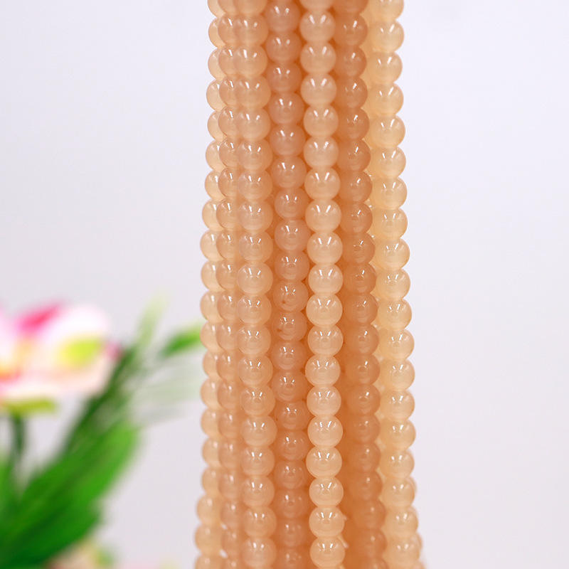 beige 6mm about 140 pieces / string