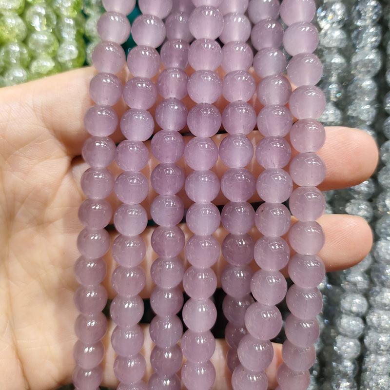 dark purple 6mm about 140 pieces / string