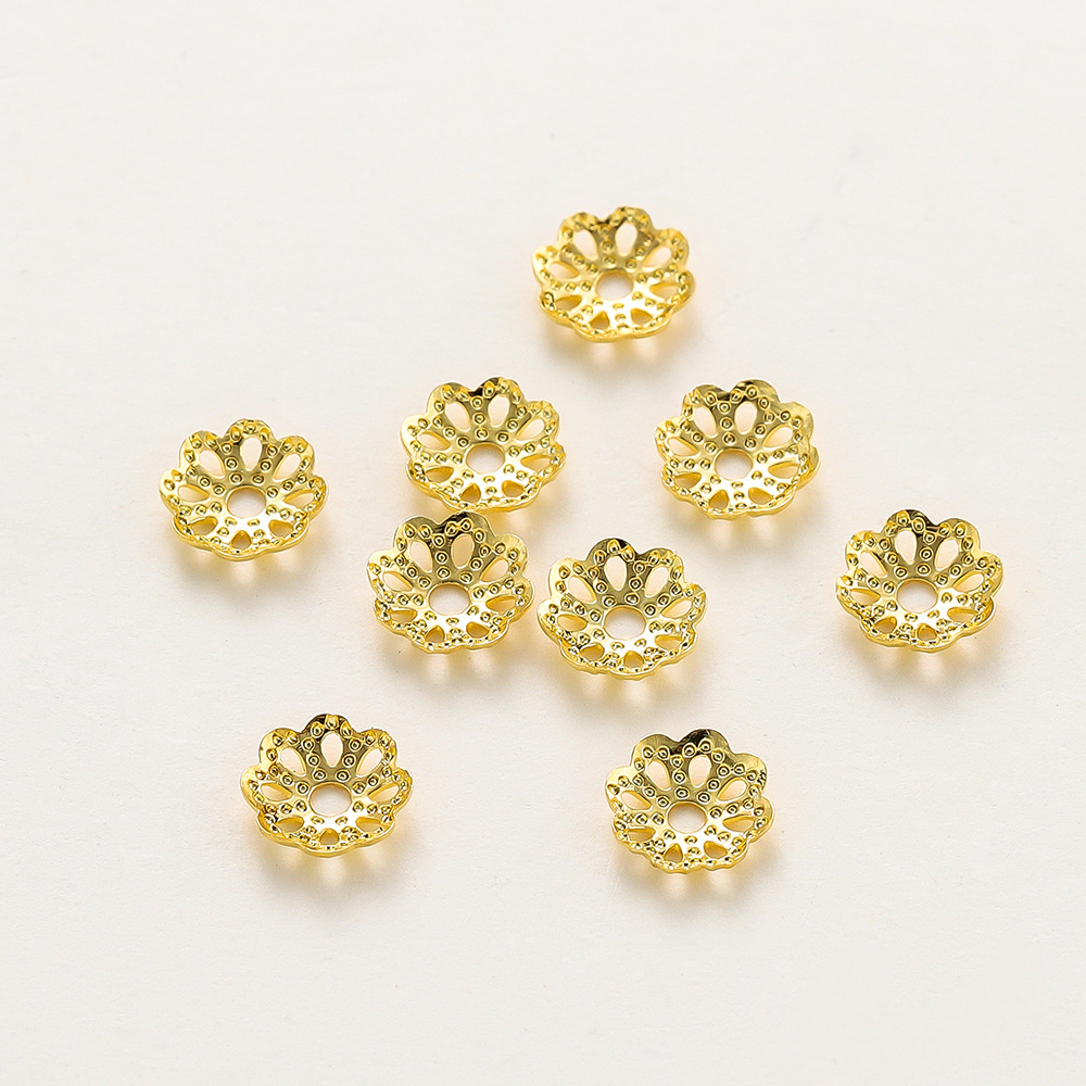 18k electroplated gold 6mm