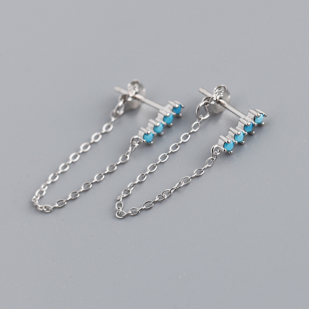 Blue turquoise (white gold)
