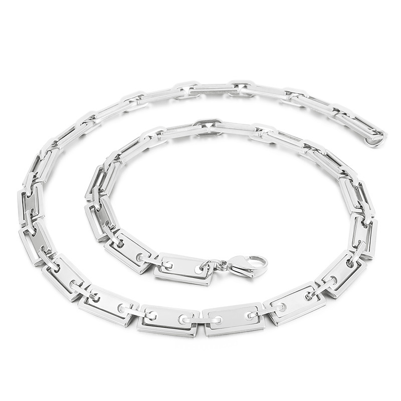 Steel necklace 8mm by 76cm