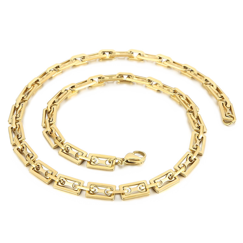 Gold necklace 7mm by 76cm