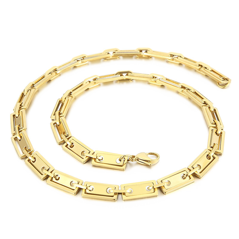 Gold necklace 8mm by 76cm