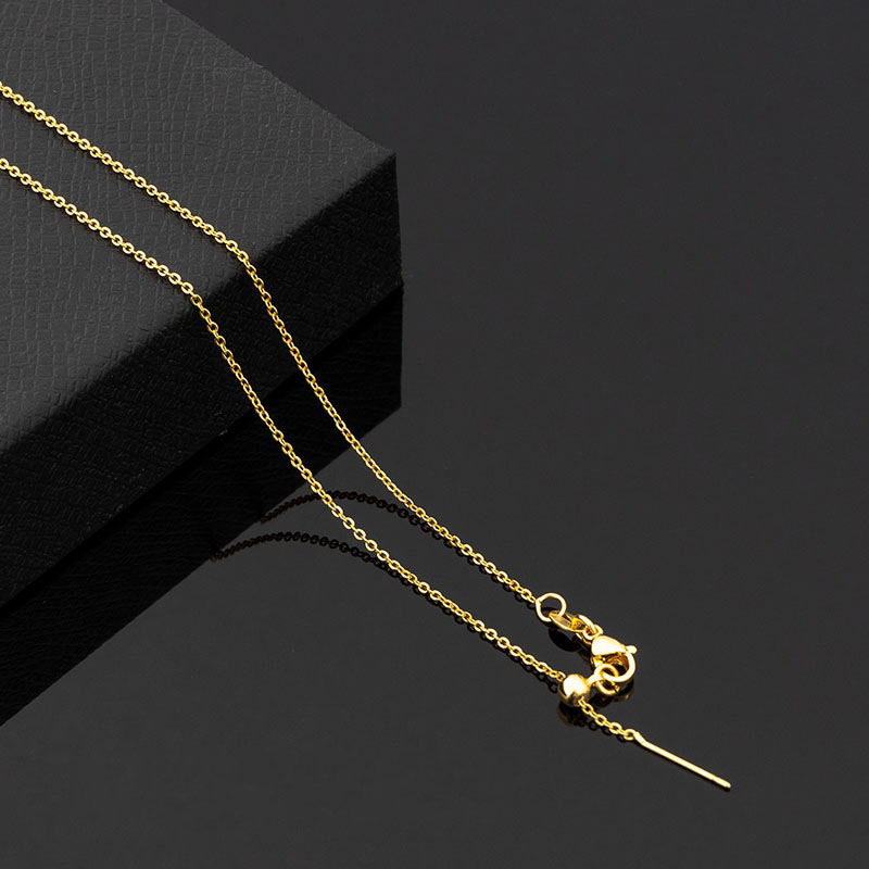 Gold Plated Beaded Cross Chain