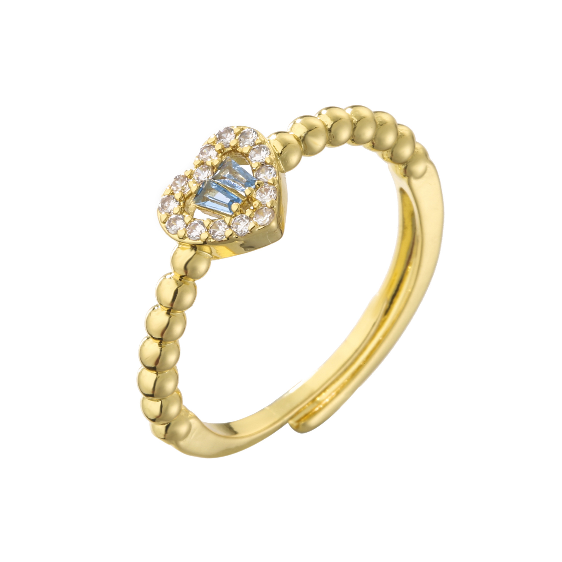 Gold aquamarine diamond