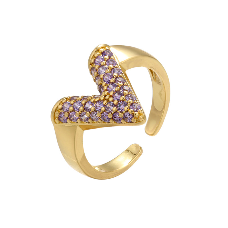 Gold purple diamond