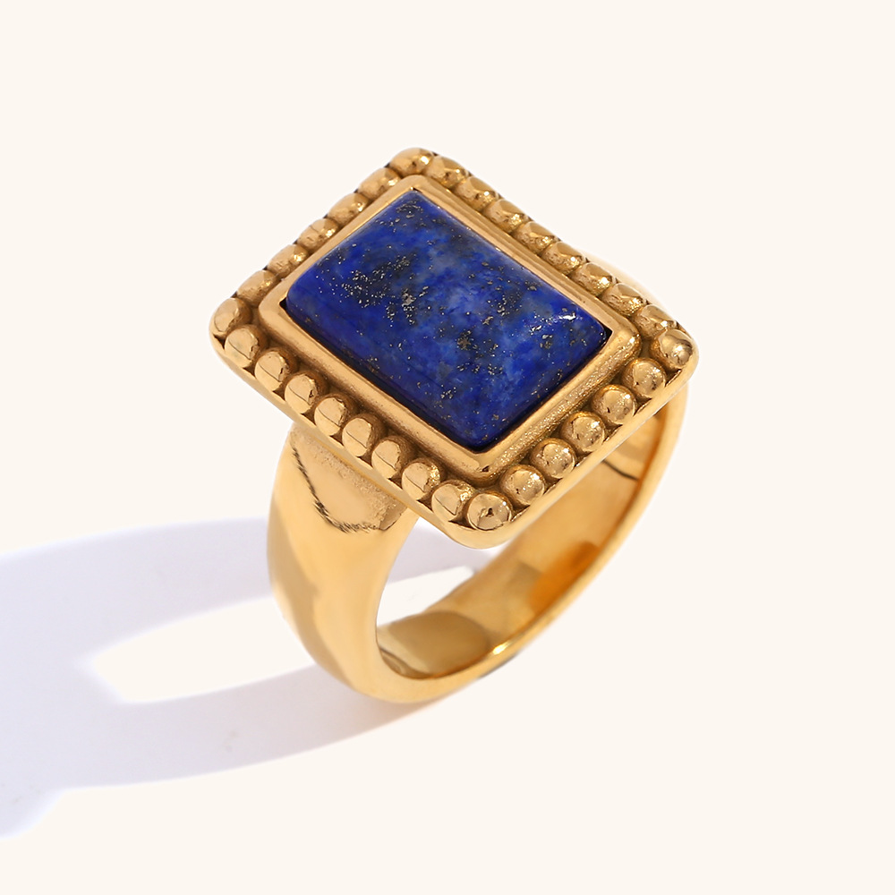 Gold - Lapis lazuli US Size #6