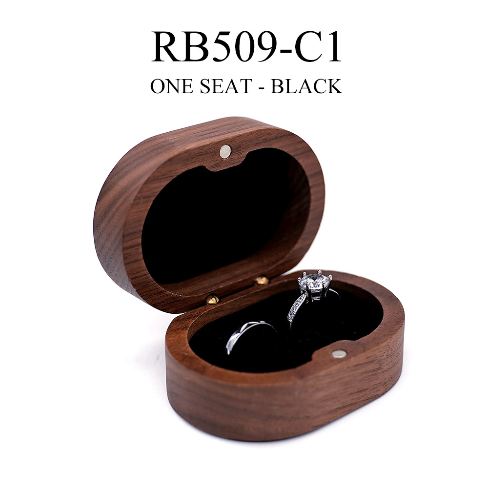 Black-single oval RB509-C1 No carving ( blank )