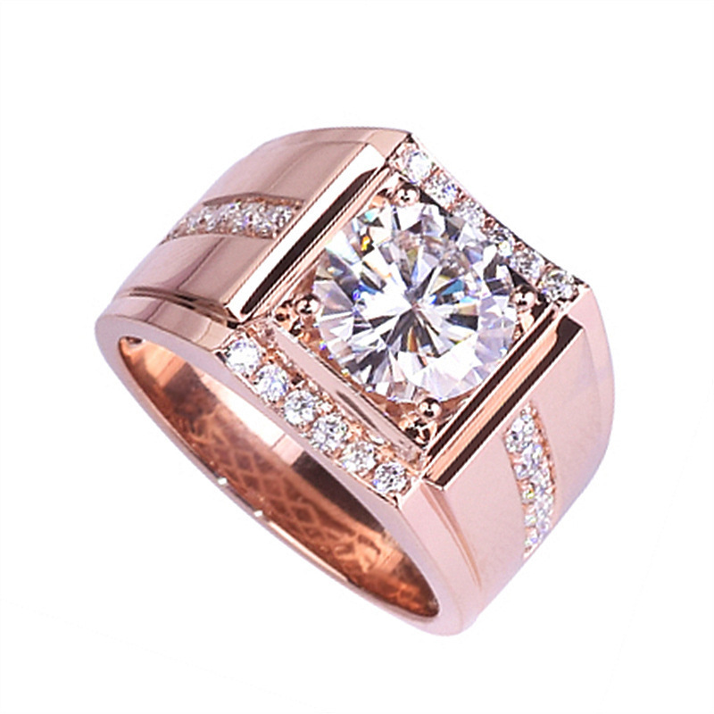 1 rose gold color plated