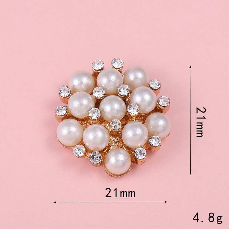D1022 Pearl diamond flower