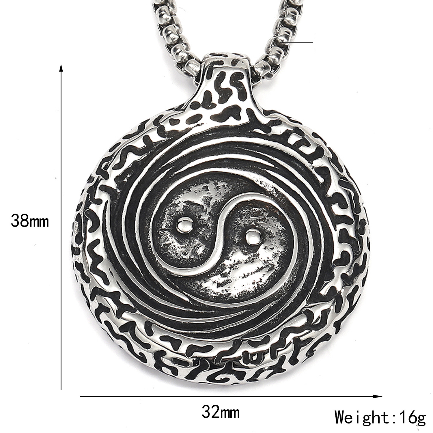 Steel colored pendant