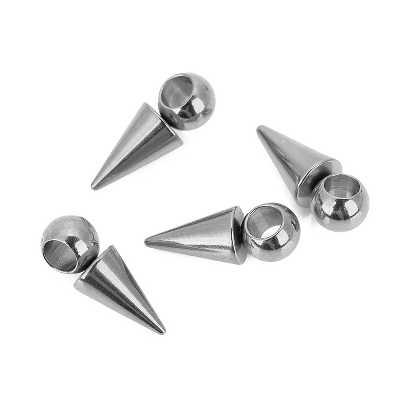 Spherical Hanging Hole Small Cone - Steel Color