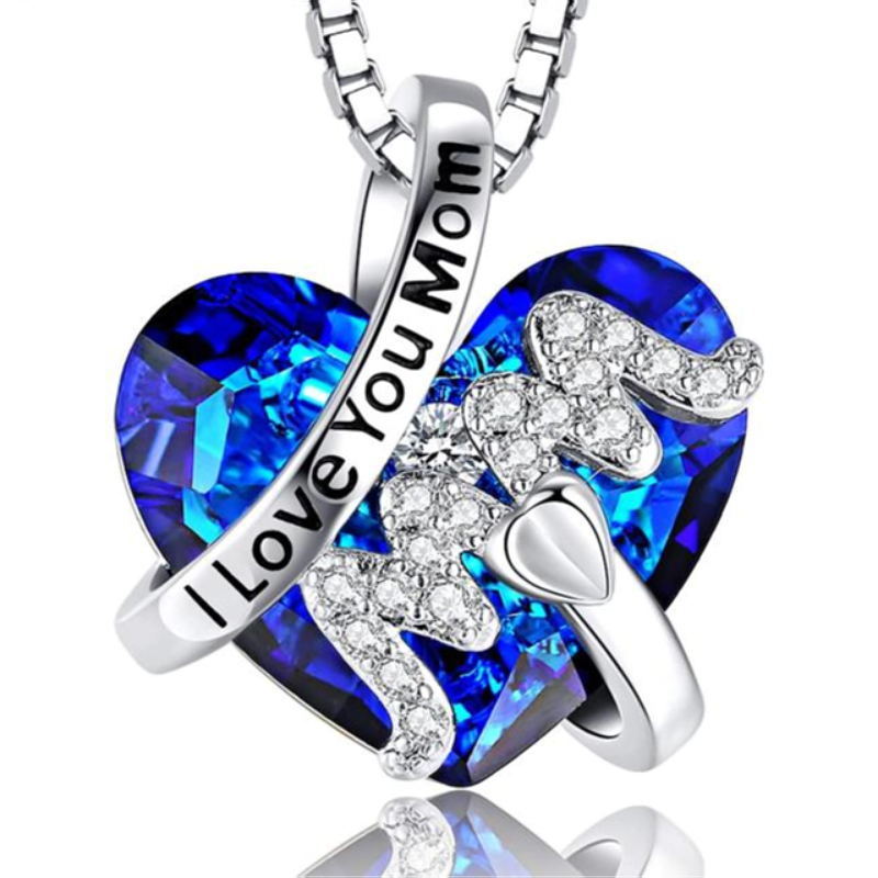 Silver and blue heart