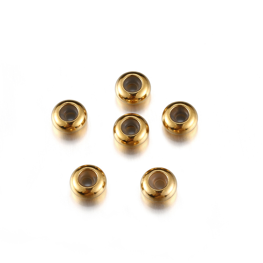 6*3mm,hole1.5mm gold color