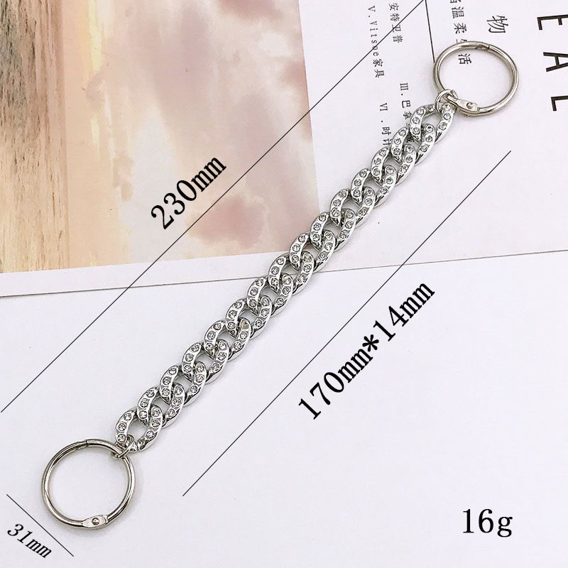 K1596-15 diamond-set acrylic (silver) hanging buck
