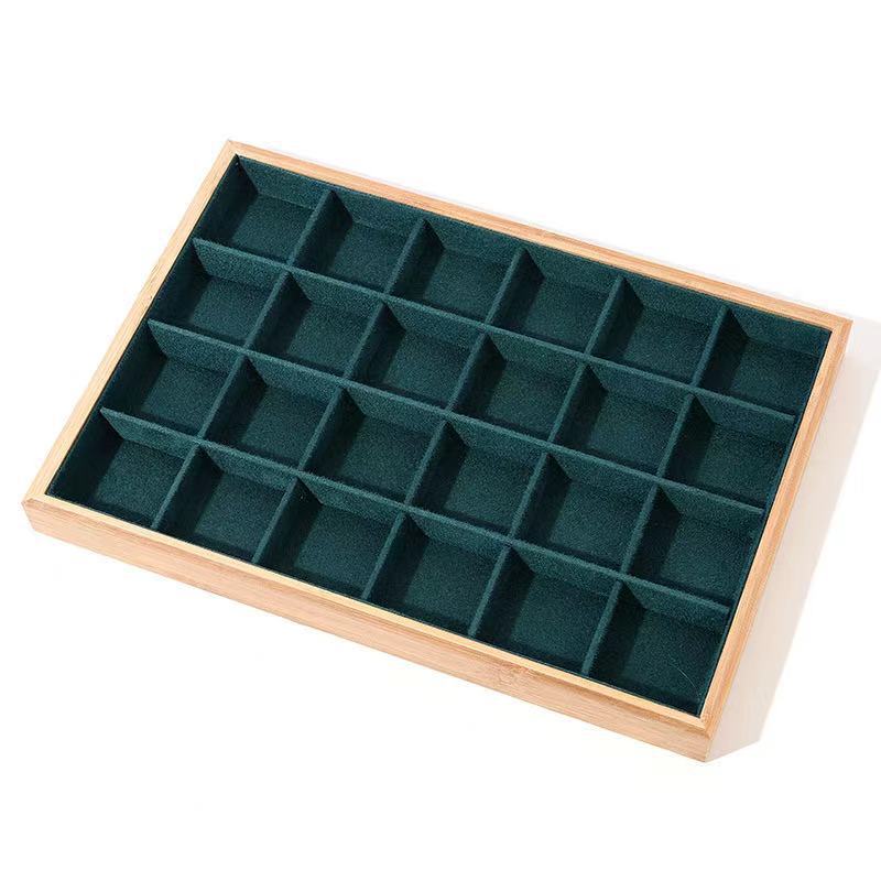 Bamboo 24 grid tray dark green