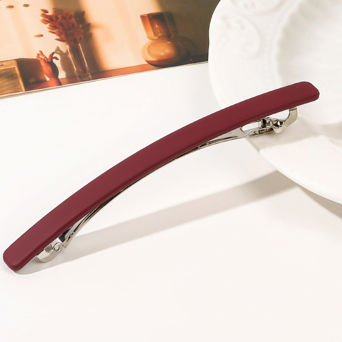 10.5cm frosted word clip - Wine red