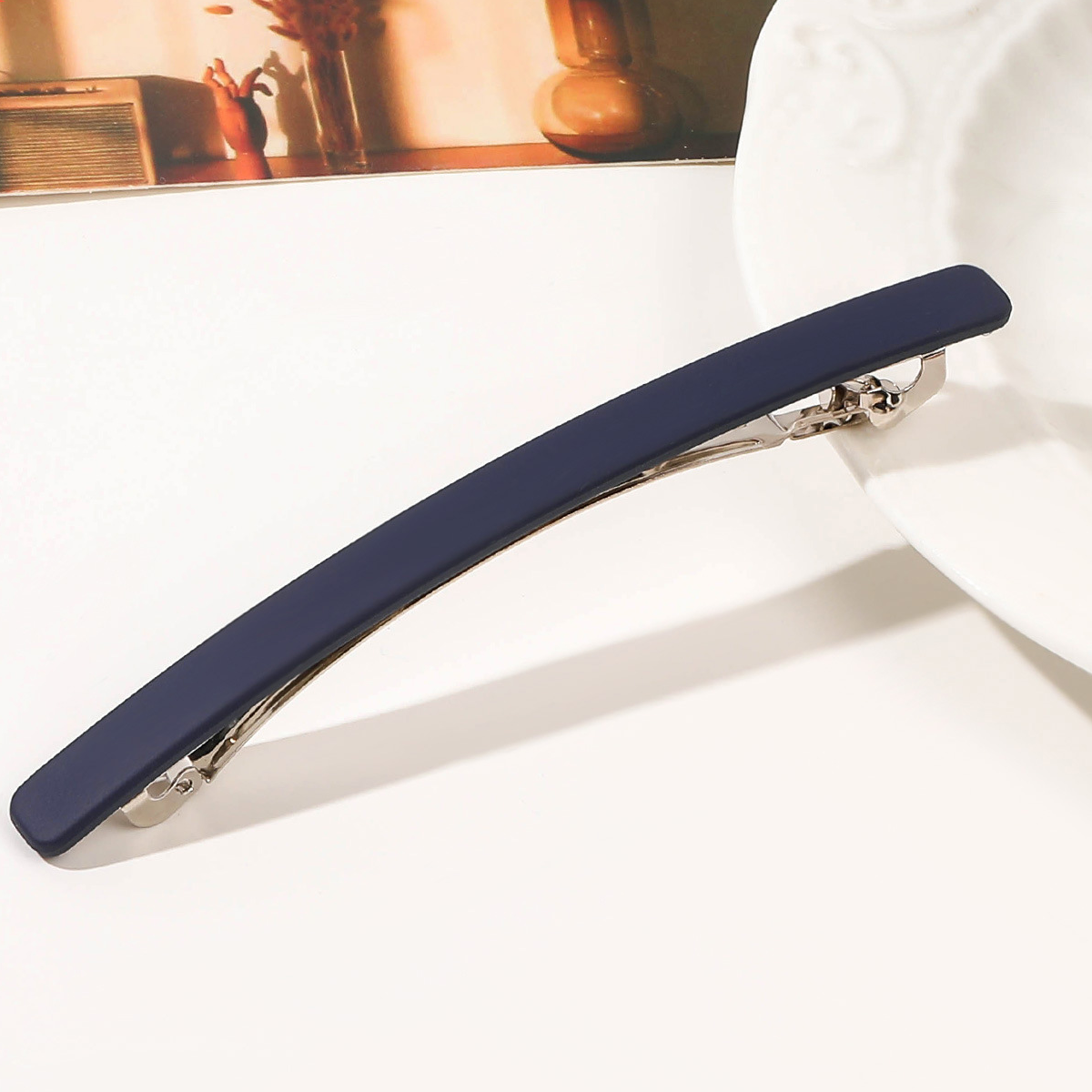 10.5cm frosted clip - Navy blue