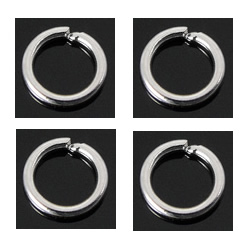 Maschine Cut Sterling Silber Closed Sprung-Ring
