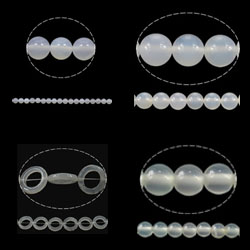 Natürliche Weiße Achat Perlen