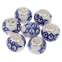 Laiton Core European Perles porcelaine