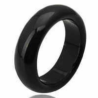 Кольцо из черного агата