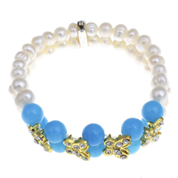 Zinc Alloy Pearl Bracelets