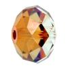 Swarovski® 5040 Kristall Rondelle Spacer, Swarovski, facettierte, kristall-Kupfer, 6mm, 360PCs/Tasche, verkauft von Tasche