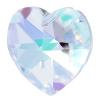 Colgante de corazón de cristal Swarovski #6202 / 6228 , facetas, Cristal AB, 18x17.5mm, 72PCs/Bolsa, Vendido por Bolsa
