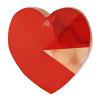 Colgante de corazón de cristal Swarovski #6202 / 6228 , facetas, Siam ligero, 18x17.5mm, 72PCs/Bolsa, Vendido por Bolsa