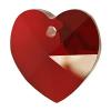 CRYSTALLIZED™ #6202 / 6228 Хрустальное сердце подвески, сваровский, Сердце, граненый, темно-красный коралл 72ПК/сумка, продается сумка