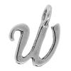Sterling Silver Letter Pendants, 925 Sterling Silver, Letter W, plated Approx 3.5mm 