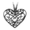 Sterling Silver Heart Pendants, 925 Sterling Silver, plated Approx 3.5mm 