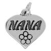 Zinc Alloy Message Pendants, Heart, plated, with flower pattern Approx 