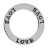 Zinc Alloy Message Pendants, Donut, word love, plated, with letter pattern nickel, lead & cadmium free, 22.5mm 
