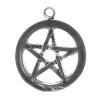 Zinc Alloy Flat Round Pendants, plated cadmium free Approx 3.5mm, Approx 