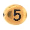 Zink Legierung Anzahl Perlen, Zinklegierung, oval, plattiert, mit einem Muster von Nummer, keine, 7x6x4mm, ca. 650PCs/kg, verkauft von kg