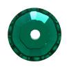 CRYSTALLIZED™ Elements #3128 Crystal Round Center Hole Sew On Stones, CRYSTALLIZED™, faceted, Emerald, 5mm 