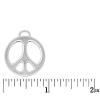 Zinklegierung Frieden Anhänger, Frieden Logo, plattiert, keine, frei von Kadmium, 26.8x23.8mm, Bohrung:ca. 3.5mm, ca. 280PCs/kg, verkauft von kg