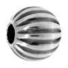 Sterling Silver Corrugated Beads, 925 Sterling Silver, Round, plated 5mm Approx 1.5mm 