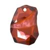 CRYSTALLIZED™ #6191 Crystal Divine Rock Pendants, CRYSTALLIZED™, faceted, Crystal Red Magma, 27mm 