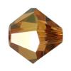 Imitation CRYSTALLIZED™ 5301 Bicone Beads, Crystal Crystal Copper 