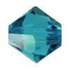 Perle bicône Xilion cristal CRYSTALLIZED™5328, CRYSTALLIZED™, facettes, Zircon bleu, 4mm Vendu par sac