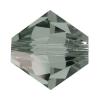 Perle bicône Xilion cristal CRYSTALLIZED™5328, CRYSTALLIZED™, facettes, Diamant Noir, 6mm Vendu par sac[