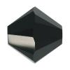 Perle bicône Xilion cristal CRYSTALLIZED™5328, CRYSTALLIZED™, facettes, noir, 6mm Vendu par sac