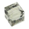 CRYSTALLIZED™ 5601 6mm Crystal Cube Bead, CRYSTALLIZED™, faceted, Black Diamond, 6mm 