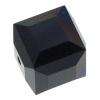 Abalorio cúbico de cristal de Swarovski ® 5601 6mm , facetas, Jet, 6mm, 288PCs/Bolsa, Vendido por Bolsa