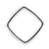 Sterling Silver Linking Ring, 925 Sterling Silver, Square, plated 8mm 
