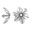 Sterling Silver Bead Caps, 925 Sterling Silver, Flower, plated 10mm 